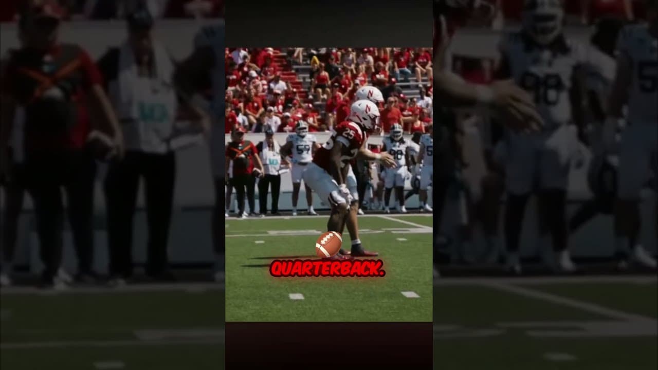Why Huskers QB TJ Lateef Must Get Snaps vs Bowling Green  #nebraskafootball #huskers #nebraska
