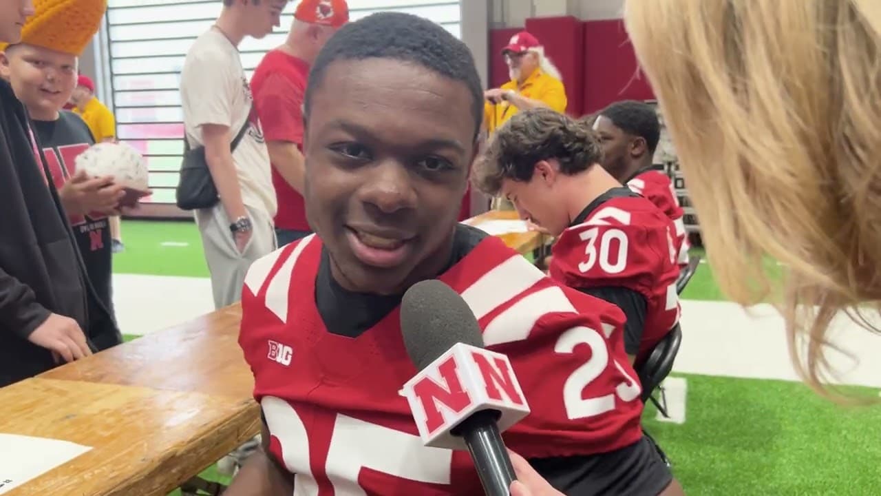 Husker Football Players Answer Questions from the Experts at Fan Day