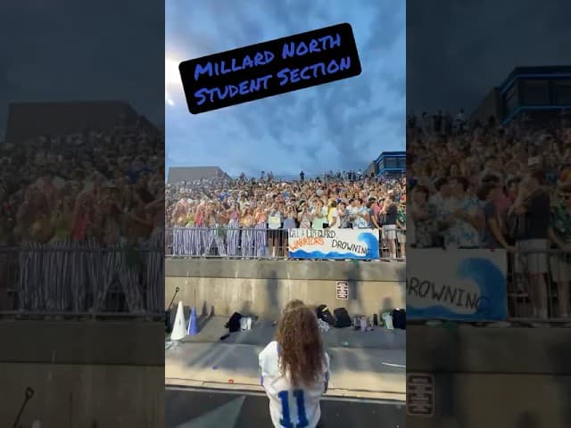 Millard North High School ‘27 Student Section Takes the Plug-N-Play Chain 🔥⛓️ | #NEBPreps