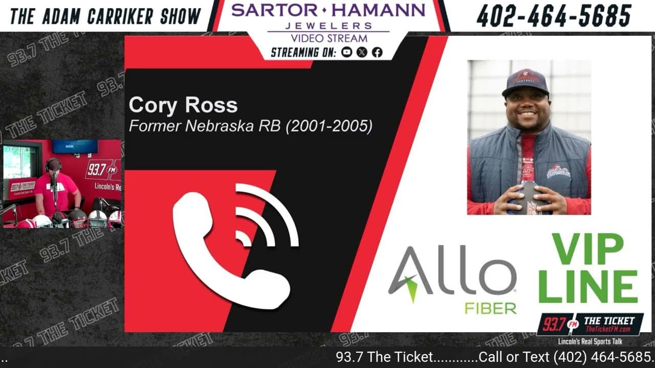 Battling for Playing Time | INTERVIEW: Cory Ross, Former Husker/NFL RB | The Adam Carriker Show
