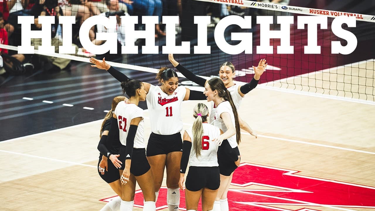 Huskers close the weekend with 4-set win over FGCU | Nebraska Volleyball Highlights