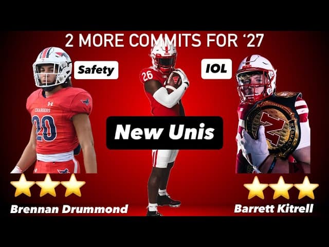 2 More Commits for Huskers!!! 2028 Prospects Offers - New Uniforms