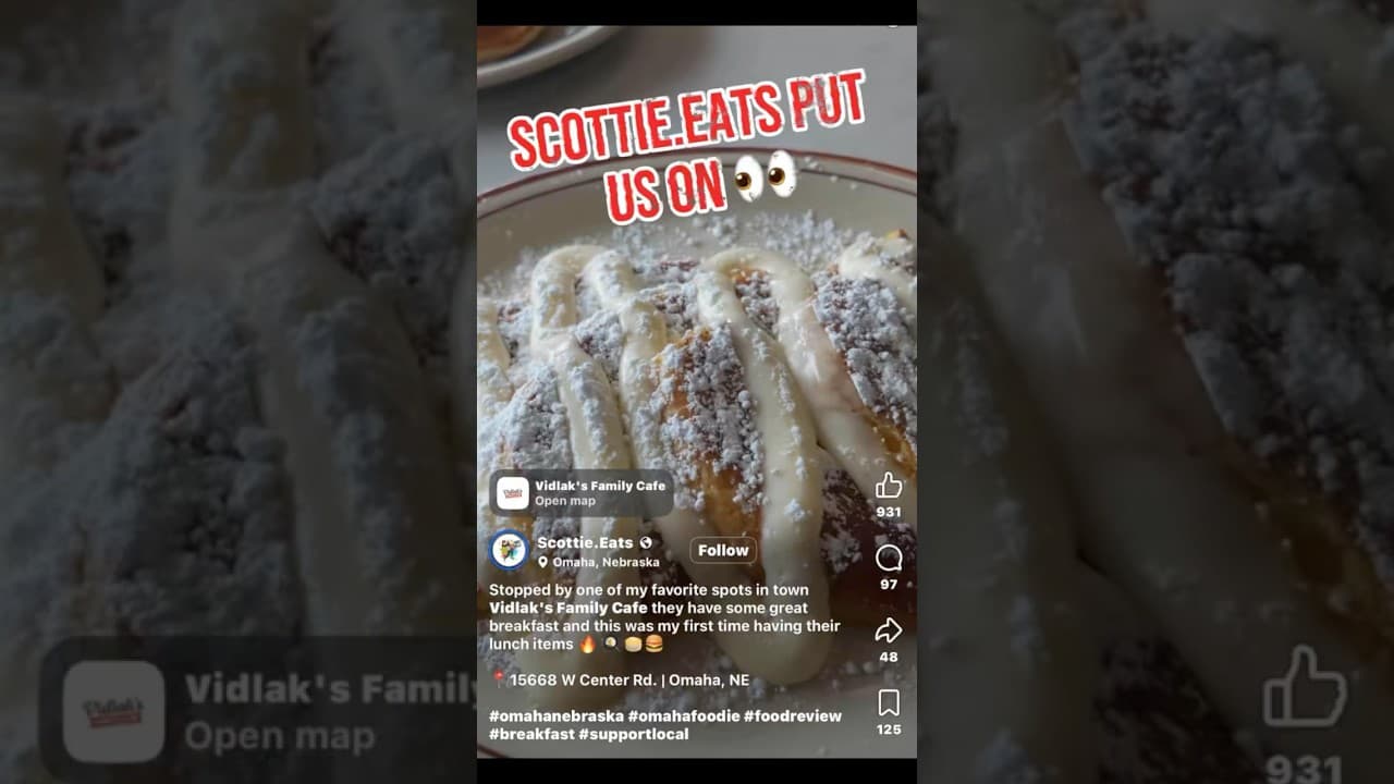 Scottie.Eats Put Us On 👀 | Vidlak’s Cafe Omaha Breakfast Review
