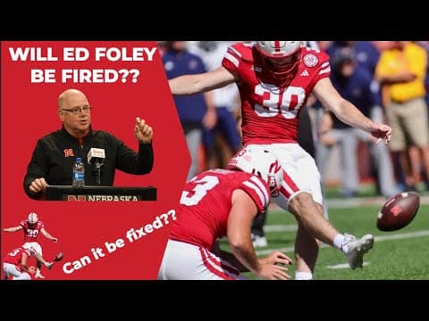 Can the Nebraska Cornhuskers fix the Special Teams on the bye week? Will Ed Foley be Fired??
