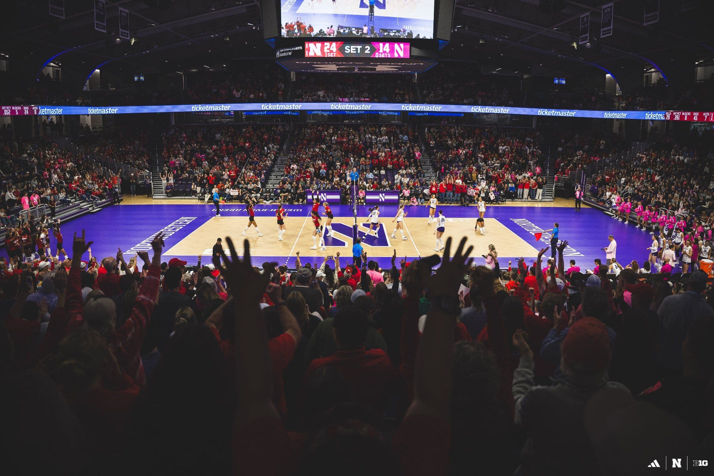 Nebraska Remains Perfect After Sweeping Northwestern