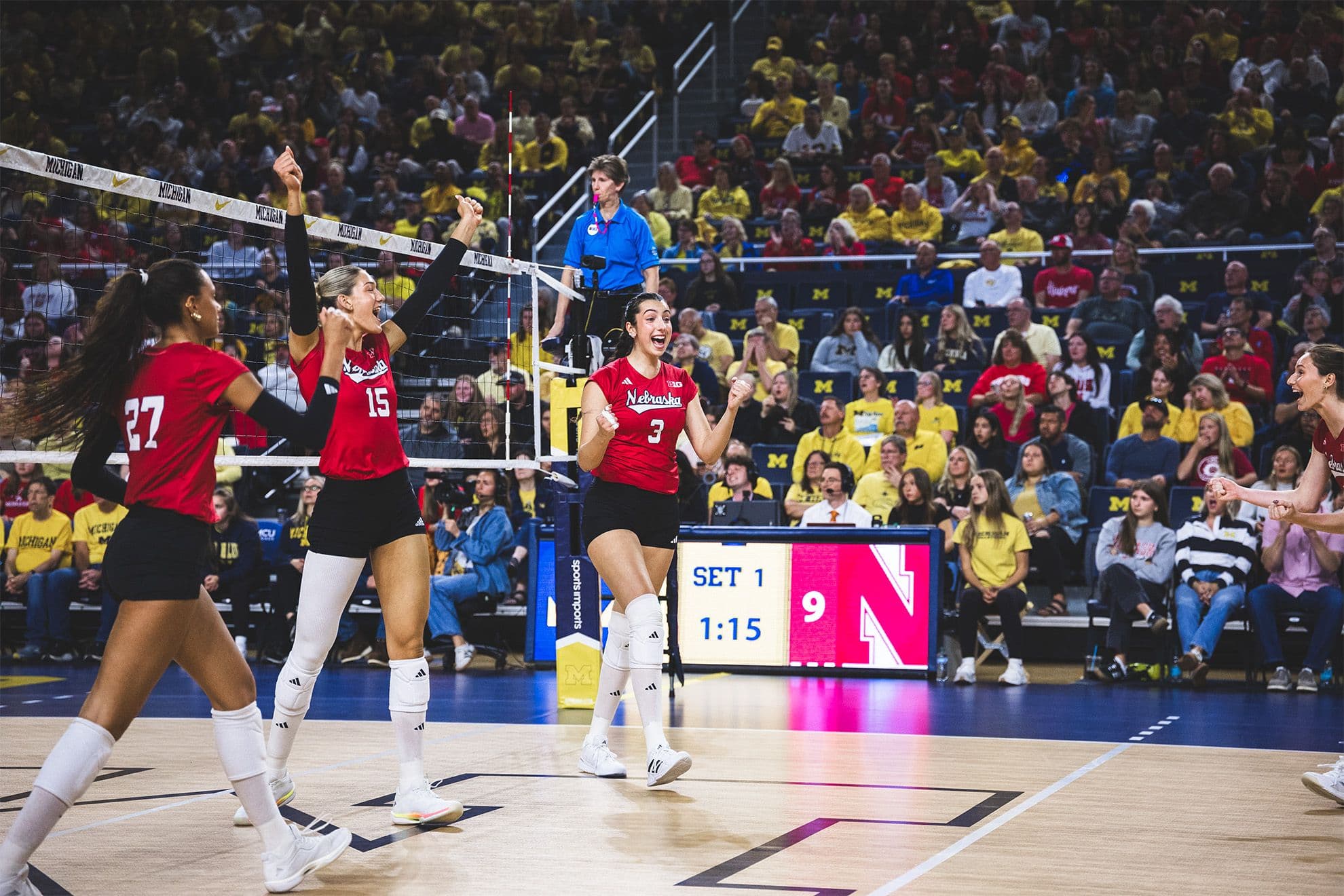 Nebraska Rallies Past Michigan: 53 Straight, a Program Record